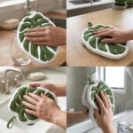 Monstera Leaf Hanging Bathroom & Kitchen Towel